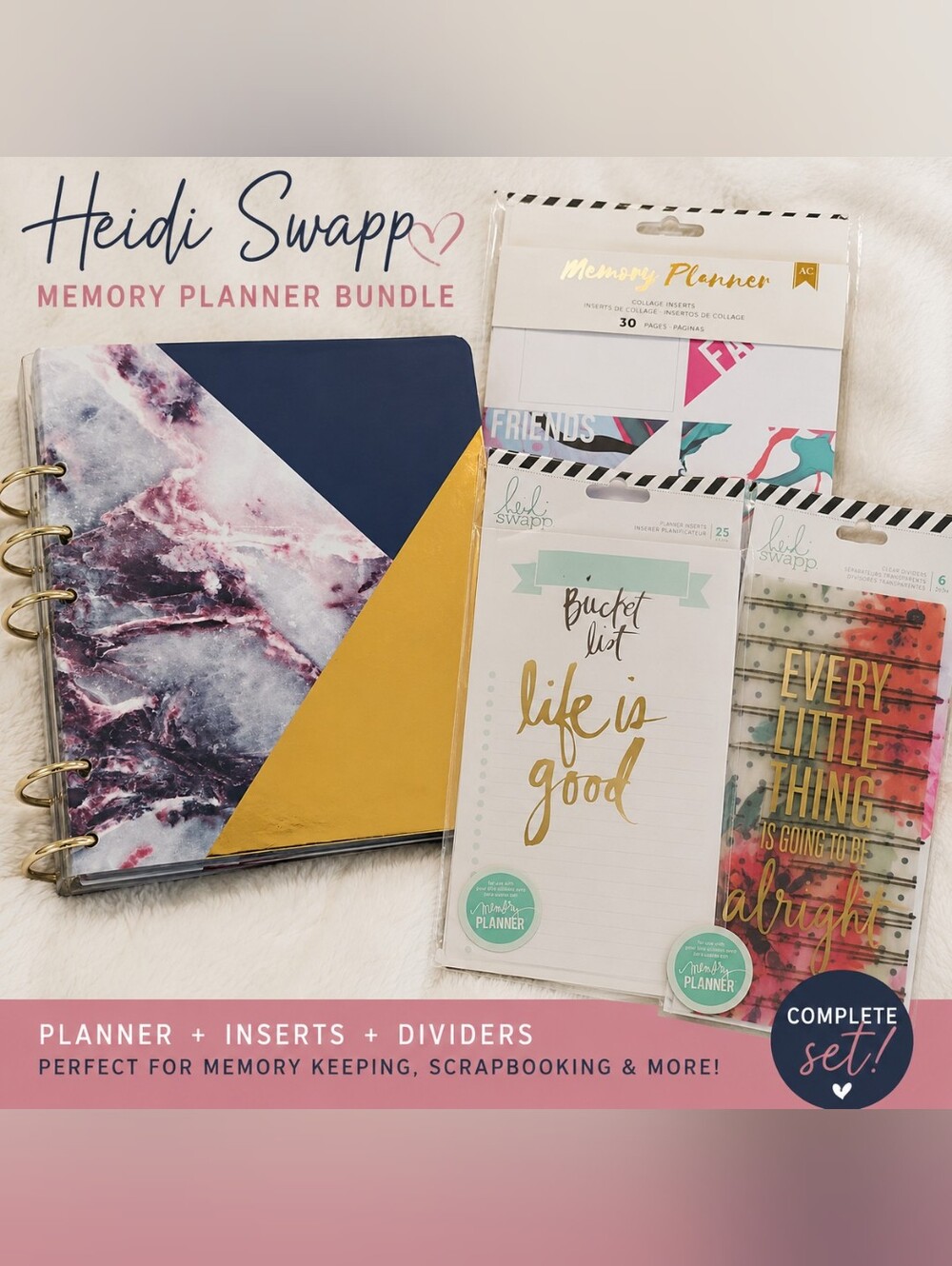 Heidi Swapp Memory Planner Bundle Inserts Dividers Scrapbook